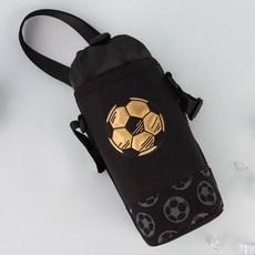 남아 투포켓 물병가방 초등 물병파우치 보냉 물병 텀블러 물통 주머니 크로스, 1개, BLACK(풋볼)