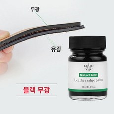 가죽가방 코너 씰링 페인트 수리 가죽수리 핸들 수리 리퀴드 가죽공예, 1개, 블랙 무광 사포+면직물포함