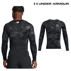 언더아머 남성 컴프레션 베이스레이어 UA HeatGear 프린트 긴팔 1387386-001