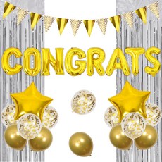 축하 파티 장식 세트 축하 장식 용품 골드, 1set