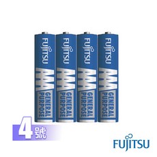 FUJITSU 碳鋅電池, 1個, 4號 碳鋅電池4入
