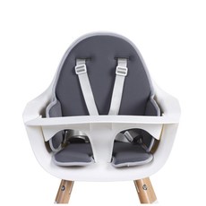 Childhome Evolu One.80 하이체어 시트 쿠션 소프트 패딩 세탁기 사용 가능 별도 판매 다크 그레이, Grey