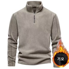 MOSAIRATION 남성 하프지퍼 플리스 터틀넥 보온 도톰한 긴팔 캐주얼 맨투맨 K0112324