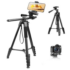 스마트폰 거치대 카메라 삼각대 셀카봉 수직항공촬영, 1세트, 블랙, CT190