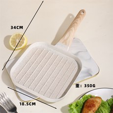 麥飯石不沾鍋 煎蛋鍋 早餐鍋, 1個, 白色