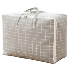 하늬통상 패브릭 이불정리함, 그레이체크, 1개