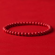 진주모아 특A 좋은기운을 주는 경면주사 팔찌 염주 불교 여성