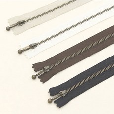 퀼트스타 ykk 지퍼 앤틱 10 15 20 25 30 40 50cm 수선 부자재 가방지퍼, YKK 앤틱지퍼 10cm 베이지, 1개