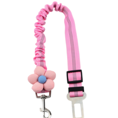 차량용 강아지안전벨트 고탄력 튼튼한 애견차안전벨트 강아지가슴줄, 핑크, 30-50센티미터