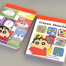 蠟筆小新系列 筆記本本子2024年新款迷你豆豆本口袋本a7活頁內芯, A7口袋本 小新和小伙伴-2本, 1個