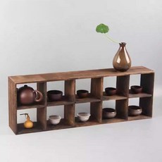 원목 9칸 찻잔 수납장 다관 장식장 벽걸이 낙동법, 9칸  탁상형