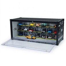 M-BOX 1:64 比例模型收納展示櫃 貨櫃造型, 黑色, 1個