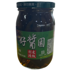 好醬園 剝皮脆辣椒 配菜專用 麻油 450g, 1個