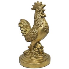 【168開運坊】銅公雞擺件 化煞鎮宅 招財納福 開光擇日, 金色, 1個