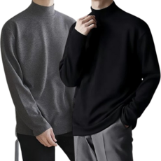 미사813 남성 겨울 기모 반목티 등산복 작업복 보온 목폴라 2종세트