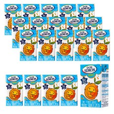 돈시몬 착즙 오렌지 주스 20개(125ml) 어린이음료수 스페인산 100 착즙 주스, 125ml, 20개