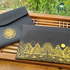 율아트 서류 가방 민화 태블릿 노트북 파우치 케이스 커버 인조가죽 전통 작호도 굿즈 일월오봉도 그림 외국인 고급 선물