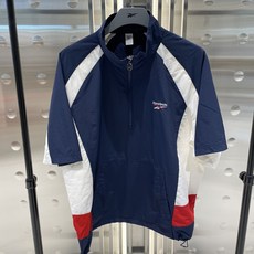 [국내정식매장] 리복 바람막이 DNA 컬러블록 반팔 아노락 - 네이비