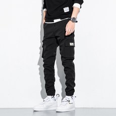 男生迷彩褲 純棉工裝長褲 - 韓版寬鬆束口褲、休閒工作褲