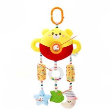 신생아 모빌 치발기 임신선물 차량용 유모차 딸랑이, 1개, 상세페이지 참고, 8. 곰 (노랑)