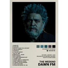 뮤직 앨범 스타 더 위켄드 힙합 포스터 프린트 캔버스 그림 가수 벽 예술 거실 집 꾸미기 선물, 03 20x30cm, 10 DM8-3