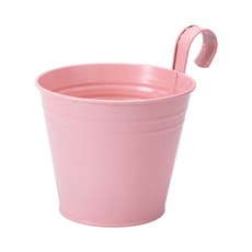 분리형 후크 벽 교수형 정원 화분 화분 벽 꽃 컨테이너 바구니 발코니 가정용 야외 장식, 분홍색