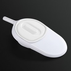 DFMEI 臥牀老人癱瘓病人臥式便盆帶蓋接便盆產婦成人臥便器牀上坐便, 1個, 護理便盆(白+白)不帶布頭:2100ml
