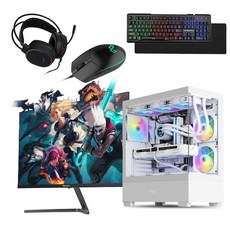 게이밍 컴퓨터 올인원 풀세트, 화이트, 07번 게이밍 컴퓨터 올인원 풀세트, 512GB, 16GB, WIN11 Home, 라데온 VEGA8, 풀세트07번 R3-3200G