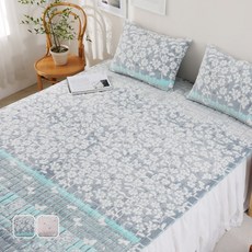 [국산] 리빙캐슬 플루이 5mm 착번아웃 극세사 침대패드, 그레이