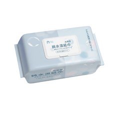 加厚型純水濕紙巾，99.9%純水，柔軟親膚，抽取式，居家外出必備, 1個, 80張, 45g