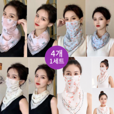 심플리윤 마스크와 스카프겸용 자외선차단 골프 자전거 스포츠 쿨 안면 마스크 한세트, 1개