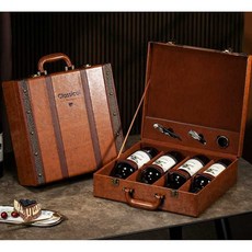 와인 담는 케이스 백팩 양주 가방 4개 선물상자 백, 주황색마름모4피스와인도구없음(와인제외)