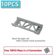 쿠쿠스토어 10 개/대 롤러 코스터 트랙 섀시 Moc 빌딩 블록 부품 레일/활/경사/직선 레일 퍼즐 조립 장난감, 09 Style 4