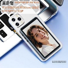 마그네틱 스마트폰 후면카메라 모니터 미러링 무선 케이스 셀카 후면 라이브 엠보싱 화면, 1개, 그레이 후면 자석+원격제어