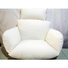 행잉 체어 야외 흔들 그네 스윙 의자 해먹 테라스 라탄 요람 바구니 모조나뭇결 펜션, 대형, 1개, 베이지화이트