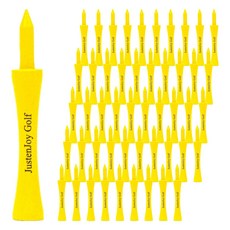 JustenJoy 골프티, 옐로우, 50개