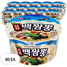 농심 사천 백짬뽕 사발 75g, 80개