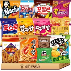 과자 선물 D세트 오징어땅콩 꼬깔콘 도도한나쵸치즈 맛동산 허니버터 새우깡 꼬북칩 프링글스어니언 감자깡 꿀꽈배기 고구마깡 포스틱 몽실, 13개, 혼합