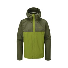 伊凱文戶外 Rab Downpour Eco Jacket 輕量防風防水連帽外套 男款 軍綠/白楊綠