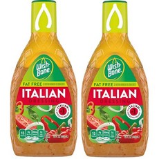 위시본 무지방 이탈리안 드레싱 (2개 묶음) 15온스 병 Wish-Bone FAT-FREE Italian Dressing (Pack of 2) 15 Ounce Bottles, 1개, 473ml