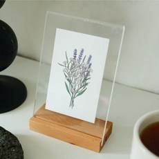 원목 아크릴 엽서 사진 스탠드, 우드, 1개