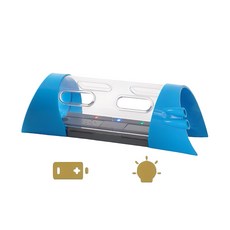 木製磁性小車/軌道配件 (山地吊塔/兼容IKEA軌道/交通車/火車), 藍色透明發光隧道, 1套