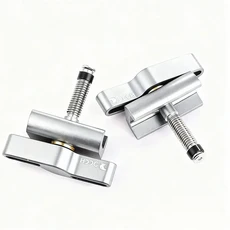 브롬톤 힌지 클램프 세트에 적합합니다. 빠른 접이식 손잡이 압력판 C-클립, 02 a pair of silver