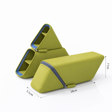 이냐시아 자석 고정 실리콘 스탠딩 필통 연필꽂이 겸용 필통, 아미그린