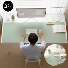 SINEET 데스크 매트 깨끗한 미끄럼 방지 단색 책상 매트/책상 보호매트 KIC791, 그린
