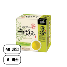 쌍계명차 김동곤 명인이 만든 국내산 유기농 녹차 작설, 1.2g, 40개입, 6개