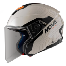 RIE NOVA 3.0 SoleLuna 全罩式安全帽，輕量通風，舒適親膚內襯，快拆鏡片設計, 白