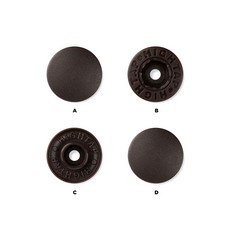 국산 티단추 하이탭 13mm 40세트, 1개, T 570-다크초콜렛