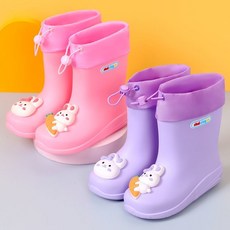 卡通兒童雨鞋2-9歲加絨保暖防水防滑女童雨靴中筒男童水鞋膠鞋