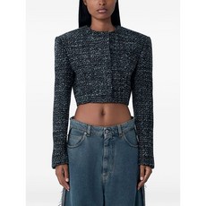 디젤 G 크롭 G 트위드 크롭 재킷